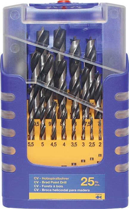 FISCH-TOOLS Holzspiralbohrer-Satz 012K