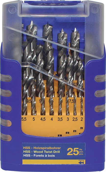 FISCH-TOOLS Holzspiralbohrer-Satz 013G