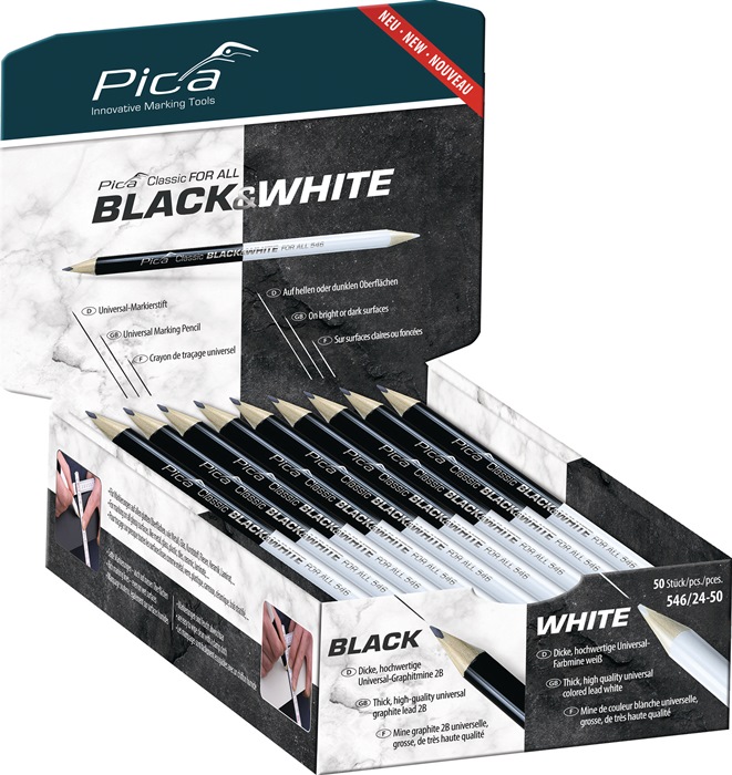 PICA Markierstift Classic FOR ALL Black&White