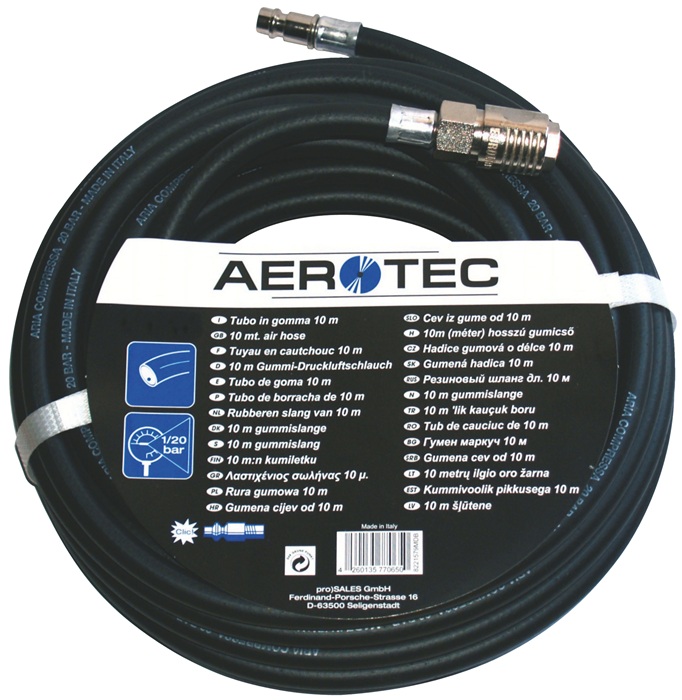 [4000898818] AEROTEC Druckluftschlauch (10 m, Gummi, 9 mm, 20 bar)