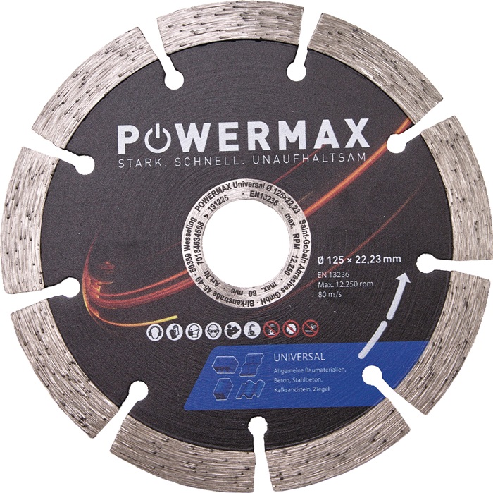 [4200001826] POWERMAX Diamanttrennscheibe PowerMax Universal (125 mm, 12250 min-1, 2,2 mm)