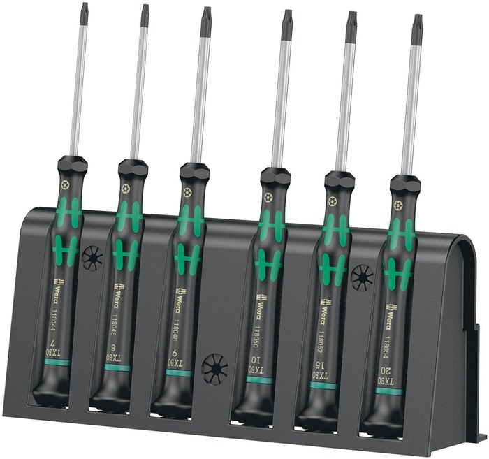 WERA Elektronikerschraubendrehersatz 2067/6 TX BO