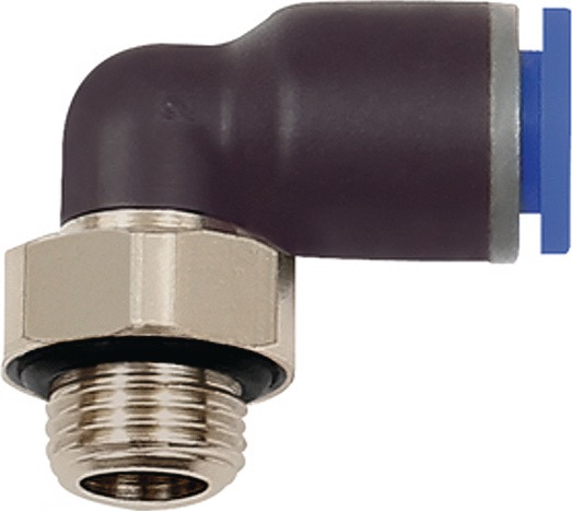 [4588880198] RIEGLER L-Steckverschraubung Blaue Serie (13,16 mm, G 1/4 ″, 17 mm, 8 mm)