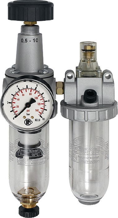 [4588880482] RIEGLER Wartungseinheit Standard (G 1/2 ″, 175 mm, BG III, 19,17, 2100 l/min, 15 mm)
