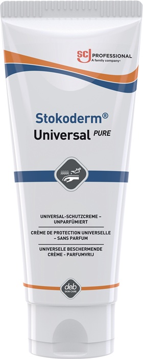 [4707020142] SC JOHNSON PROFESSIONAL Hautschutzcreme Stokoderm Universal PURE (unparfümiert weiß, Tube, 100 ml)