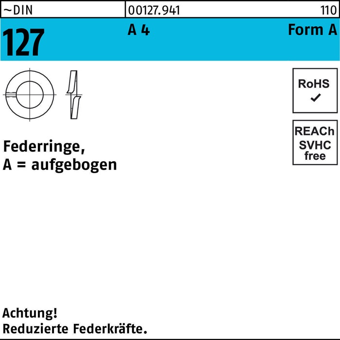 Federring DIN 127