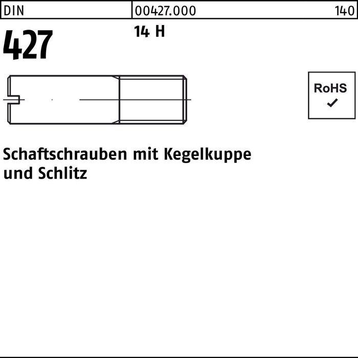 Schaftschraube DIN 427 m.Kegelkuppe/Schlitz
