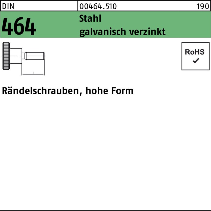 Rändelschraube DIN 464 hohe Form