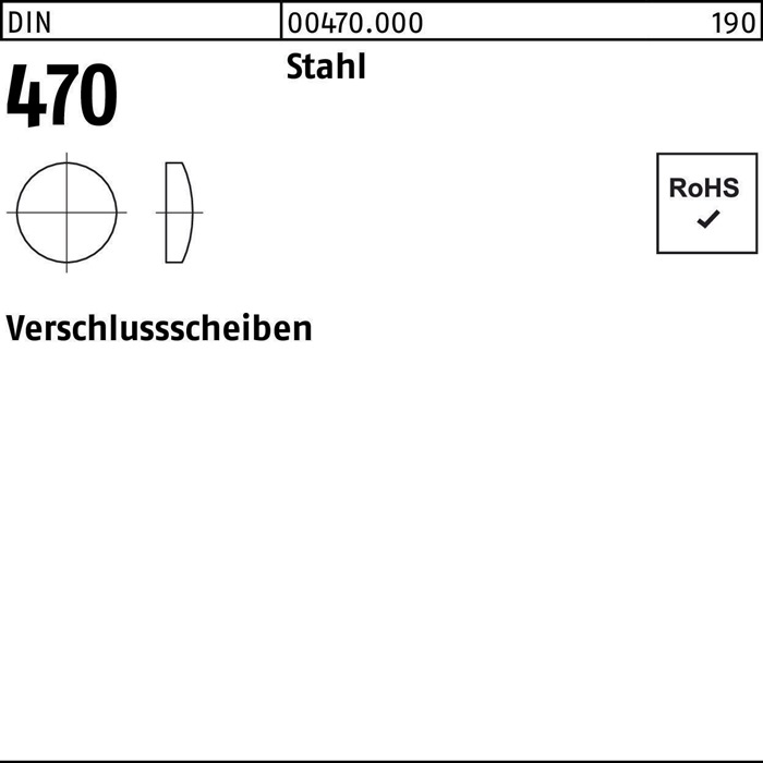 Verschlußscheibe DIN 470