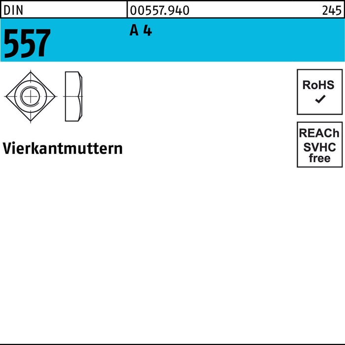 Vierkantmutter DIN 557