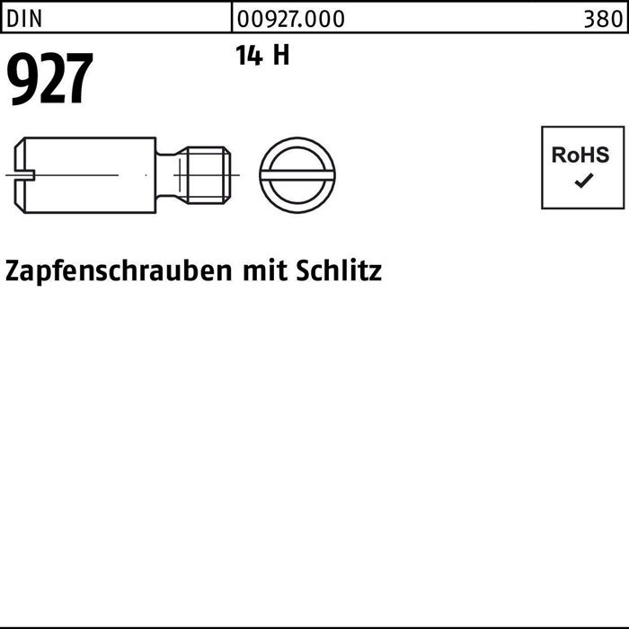 Zapfenschraube DIN 927 m.Schlitz