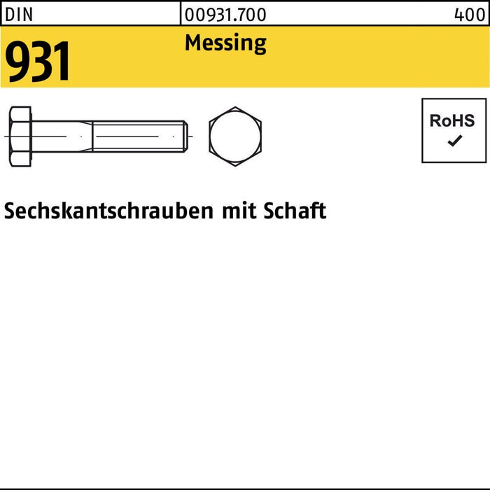 Sechskantschraube DIN 931 m.Schaft