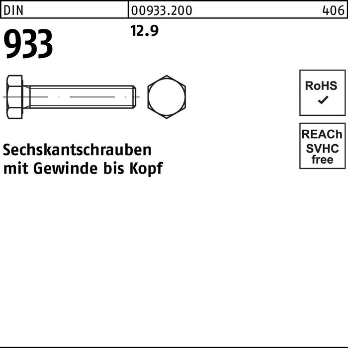 Sechskantschraube DIN 933 VG