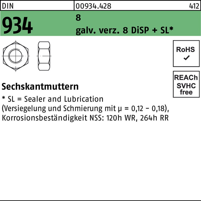 Sechskantmutter DIN 934