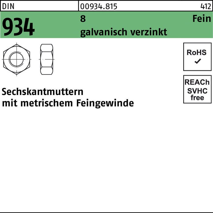 Sechskantmutter DIN 934