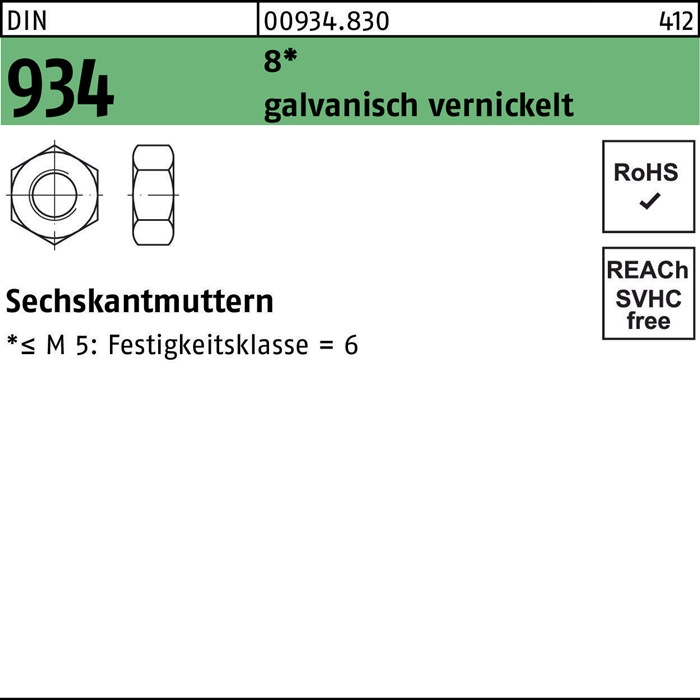 Sechskantmutter DIN 934