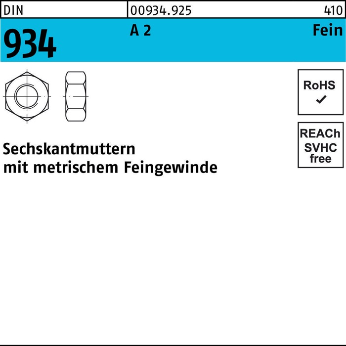 Sechskantmutter DIN 934