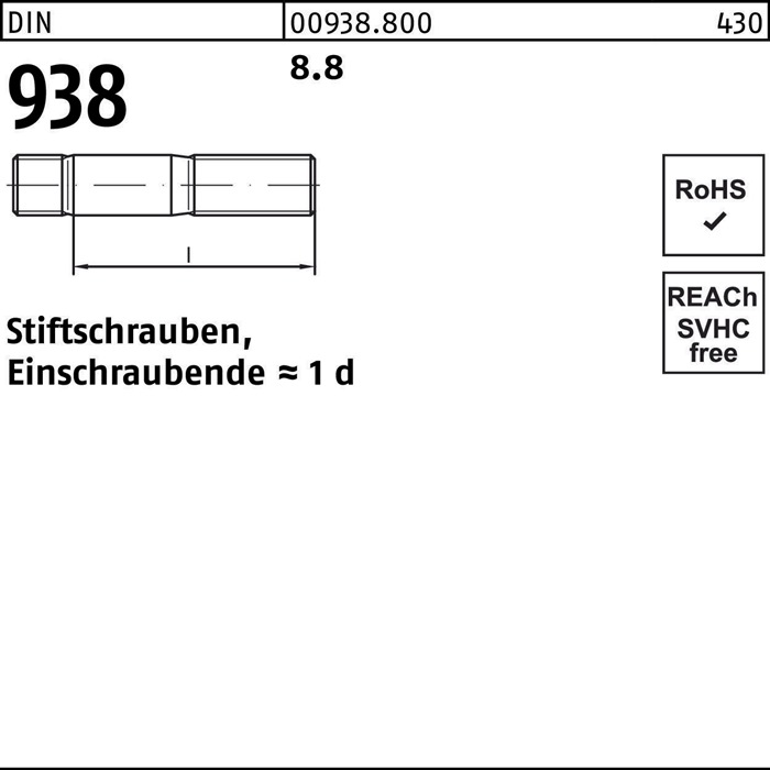 Stiftschraube DIN 938