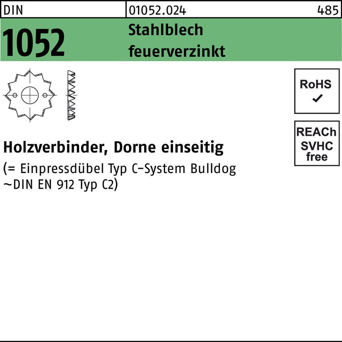 Holzverbinder DIN 1052 einseitig