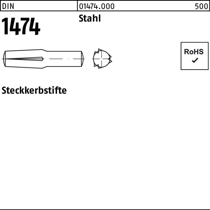 Steckkerbstift DIN 1474