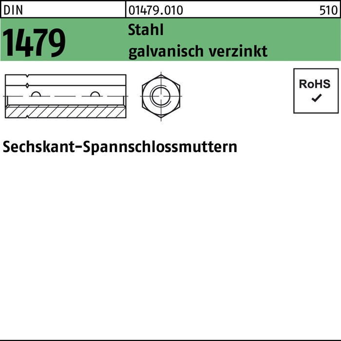 Sechskantspannschlossmutter DIN 1479