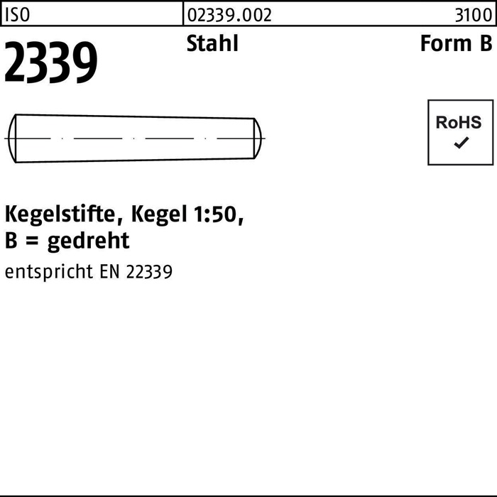 Kegelstift ISO 2339 gedreht