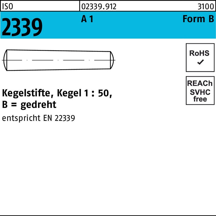Kegelstift ISO 2339 gedreht