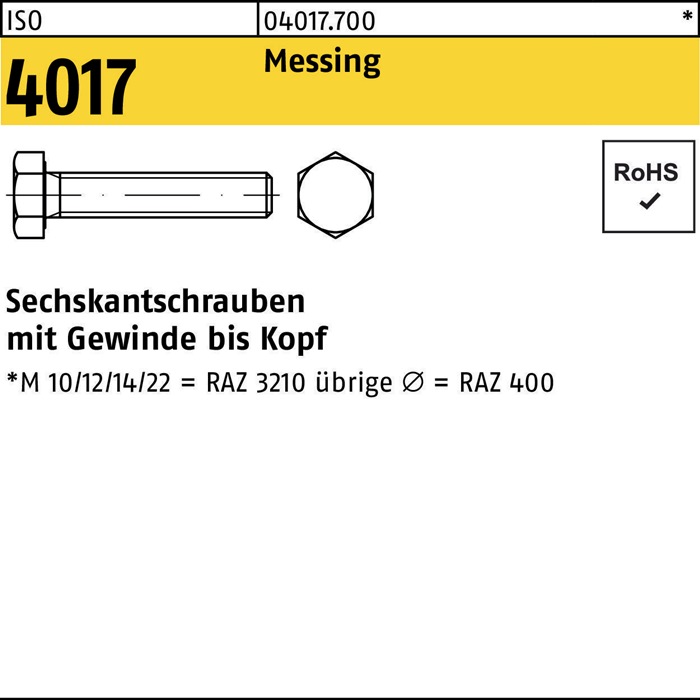 BUFAB Sechskantschraube ISO 4017 VG