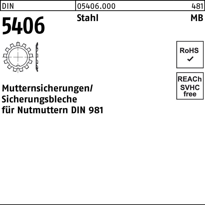 Sicherungsblech DIN 5406