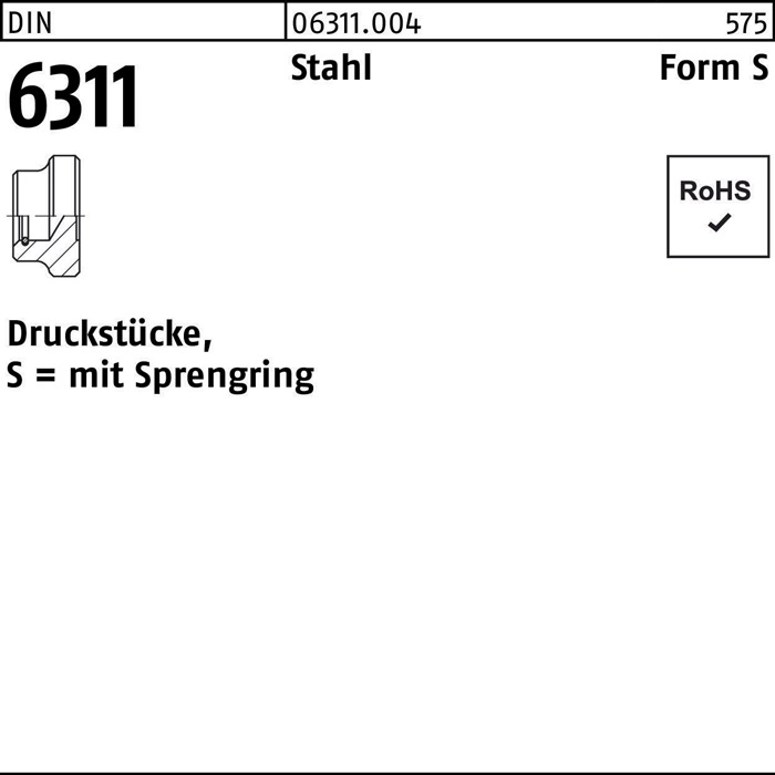 Druckstück DIN 6311 m.Sprengring