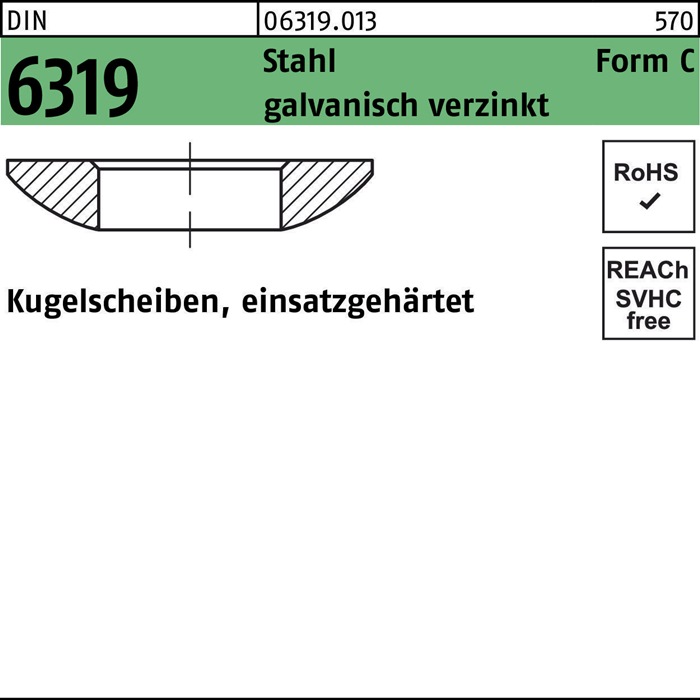 Kugelscheibe DIN 6319 Form C