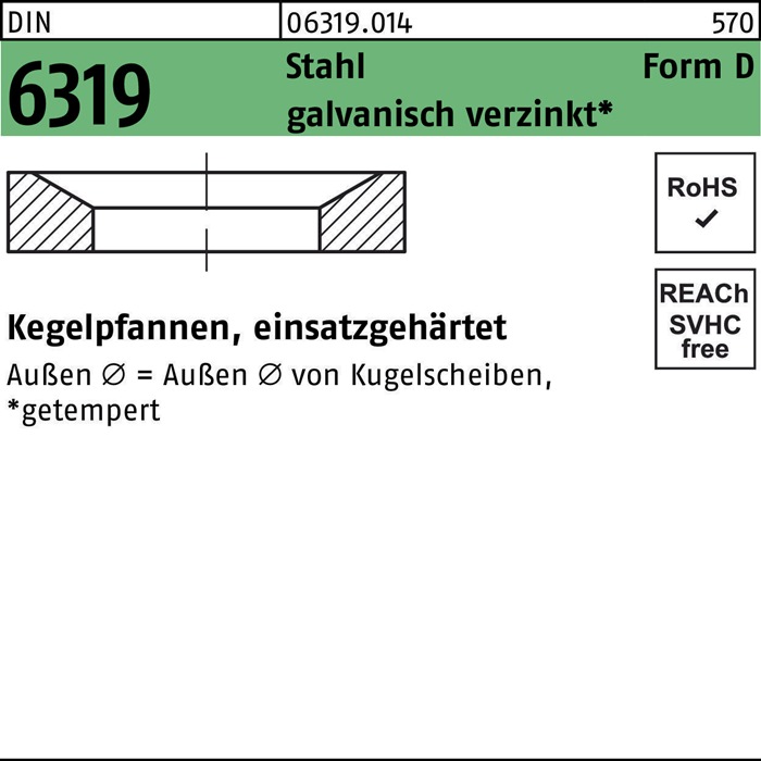 Kegelpfanne DIN 6319 Form D