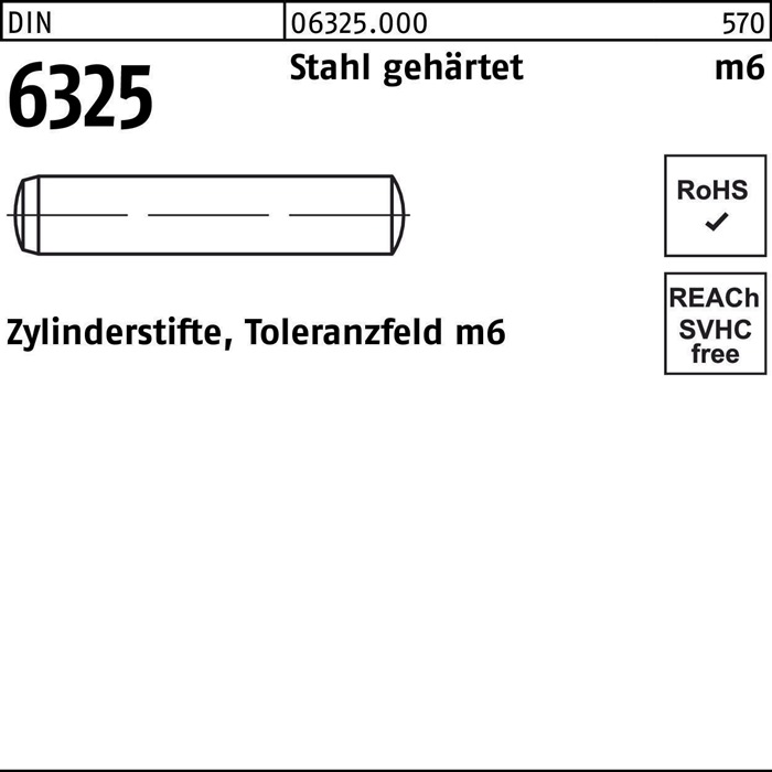 [8000206406] Zylinderstift DIN 6325 (30 mm, 2 mm, Stahl, gehärtet)