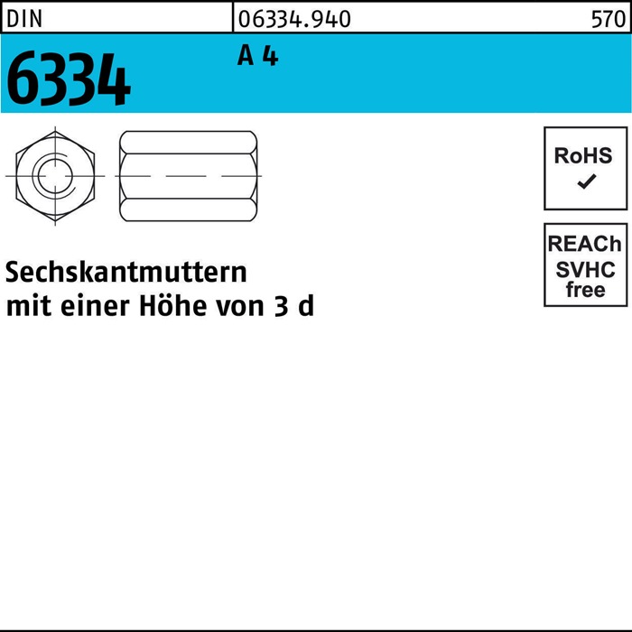 Sechskantmutter DIN 6334
