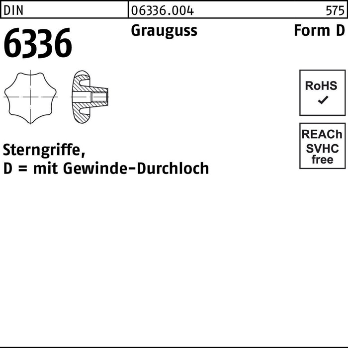 Sterngriff DIN 6336 Form K-Ms