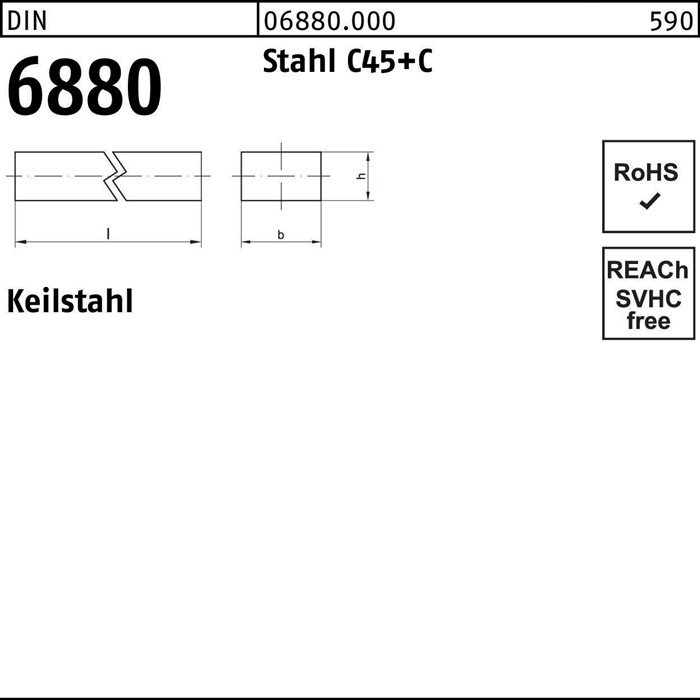 Keilstahl DIN 6880