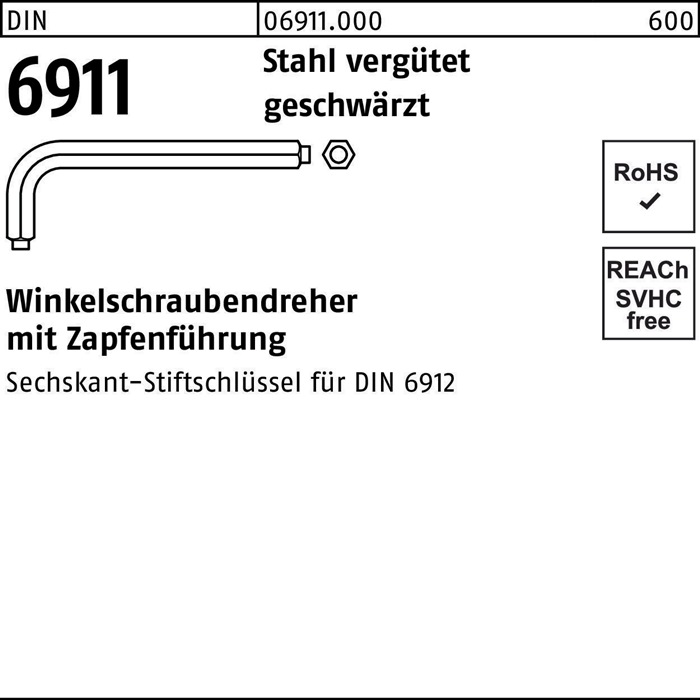 [8000207676] Winkelschraubendreher DIN 6911 6-kant m.Zapfen (10 mm)
