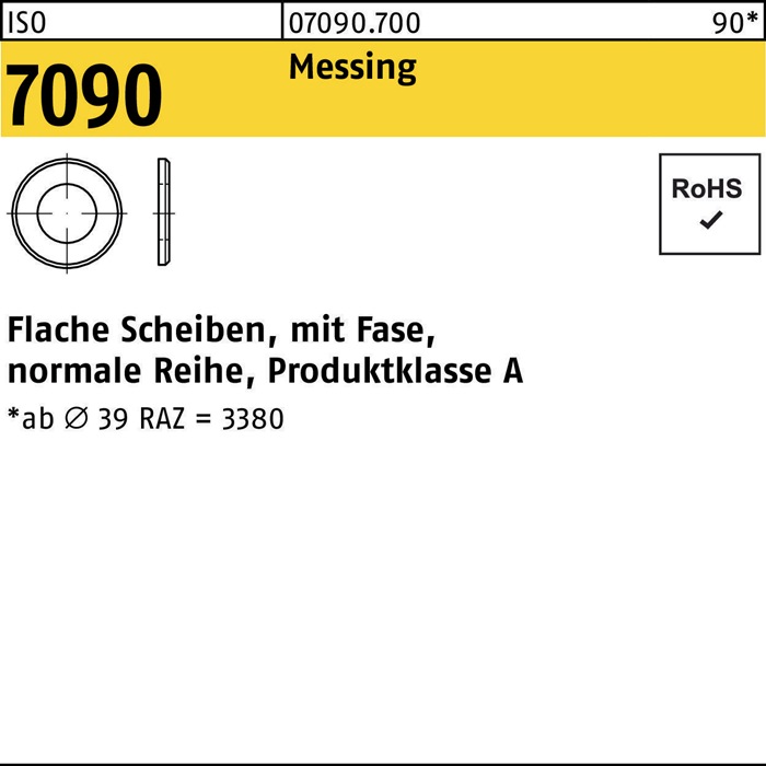 Unterlegscheibe ISO 7090 m.Fase