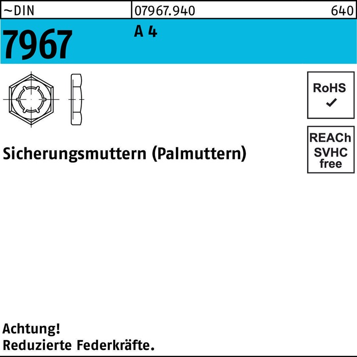 Sicherungsmutter DIN 7967