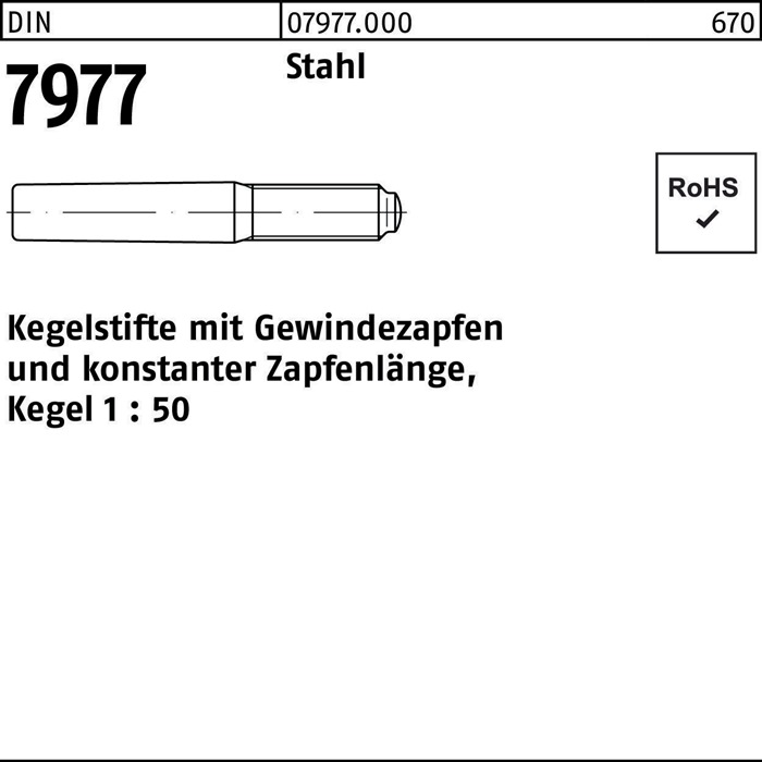 Kegelstift DIN 7977 m.Gewindezapfen
