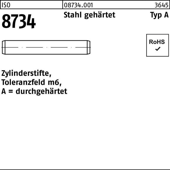 Zylinderstift ISO 8734