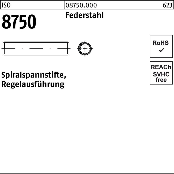 Spiralspannstift ISO 8750