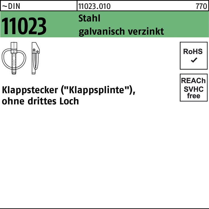 Klappstecker DIN 11023