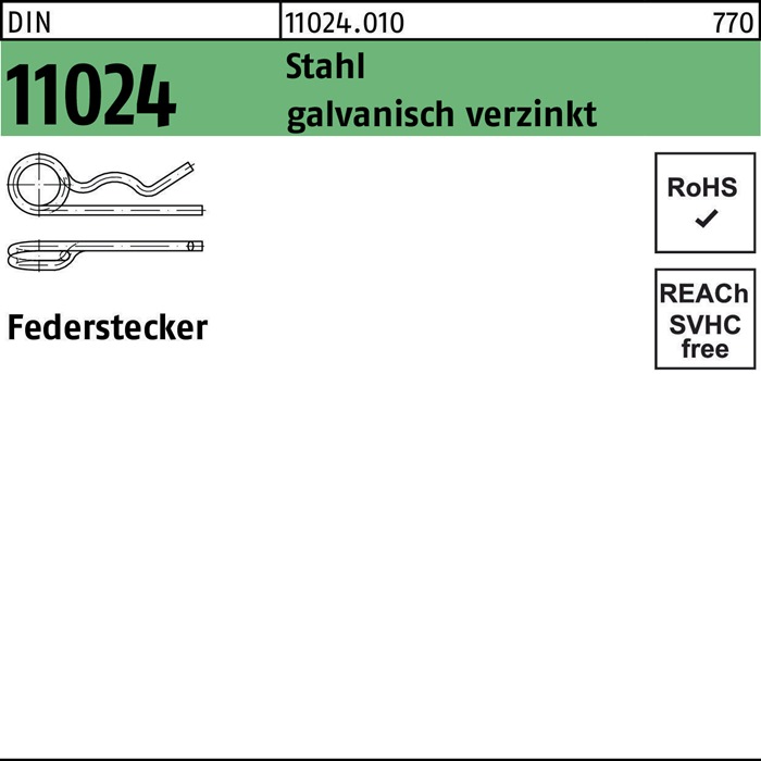 Federstecker DIN 11024