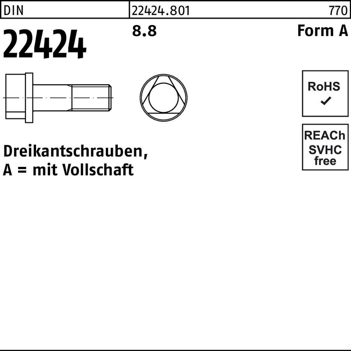 Dreikantschraube DIN 22424 Form A