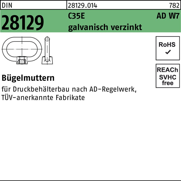 Bügelmutter DIN 28129