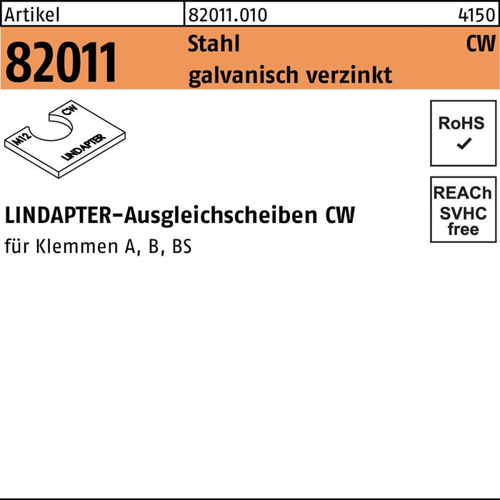 LINDAPTER Ausgleichscheibe R 82011 CW