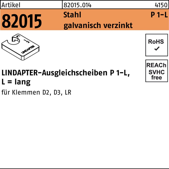 LINDAPTER Ausgleichscheibe R 82015 GTW 40 P1