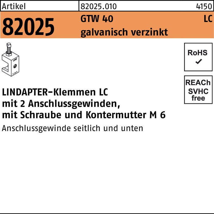 LINDAPTER Klemme R 82024 GTW 40 LC