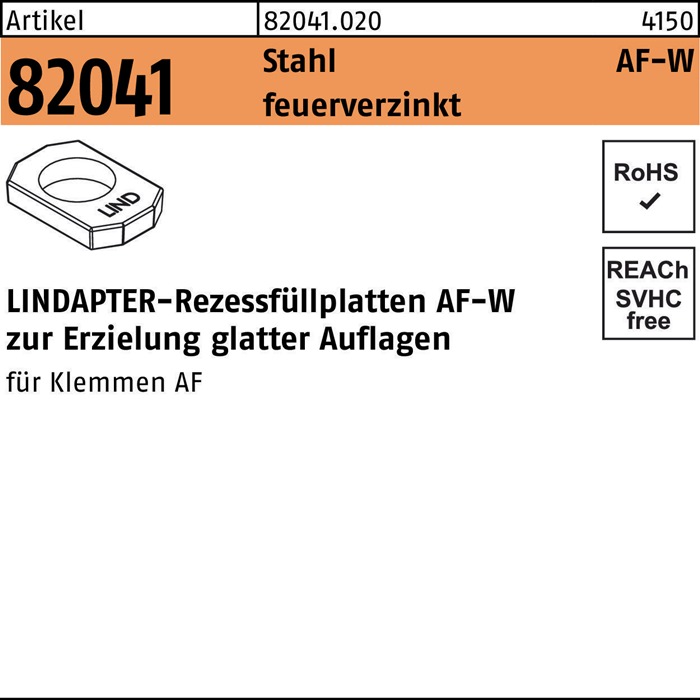 LINDAPTER Rezessfüllplatte R 82041